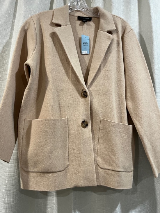 Zara Jackets & Blazers - Ann Taylor Beige Button-Front Tailored Blazer Jacket